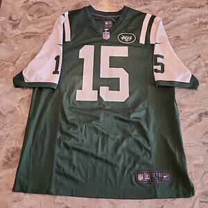 New York Jets Tim Tebow Jersey Mens L Green Nike On Field NFL Football #15